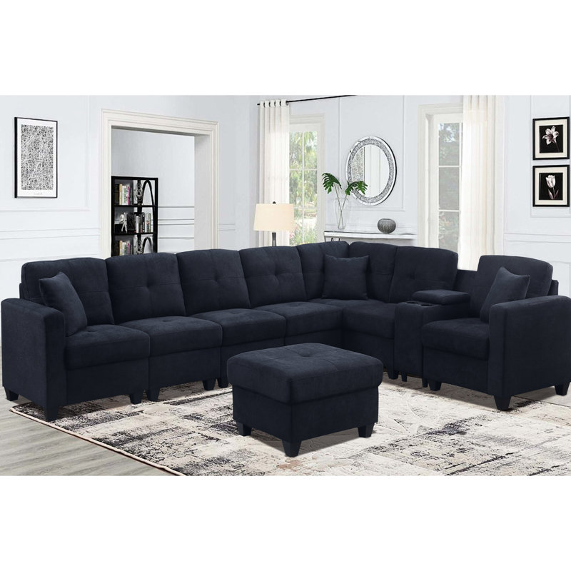 Canapé modulaire en microfibre 7 po
