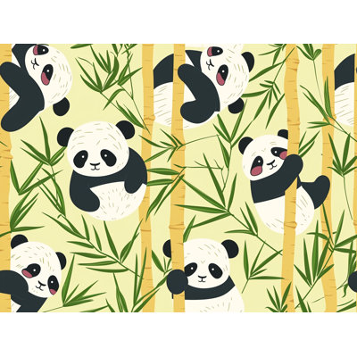 Pandas Animal Warm Room Darkening Curtain Pair