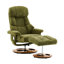 Fauteuil inclinable électrique en chenille vert avec télécommande, siège de salon moderne réglable