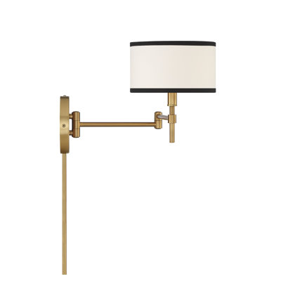 Hadid 1-Light Dimmable Brass Armed Sconce