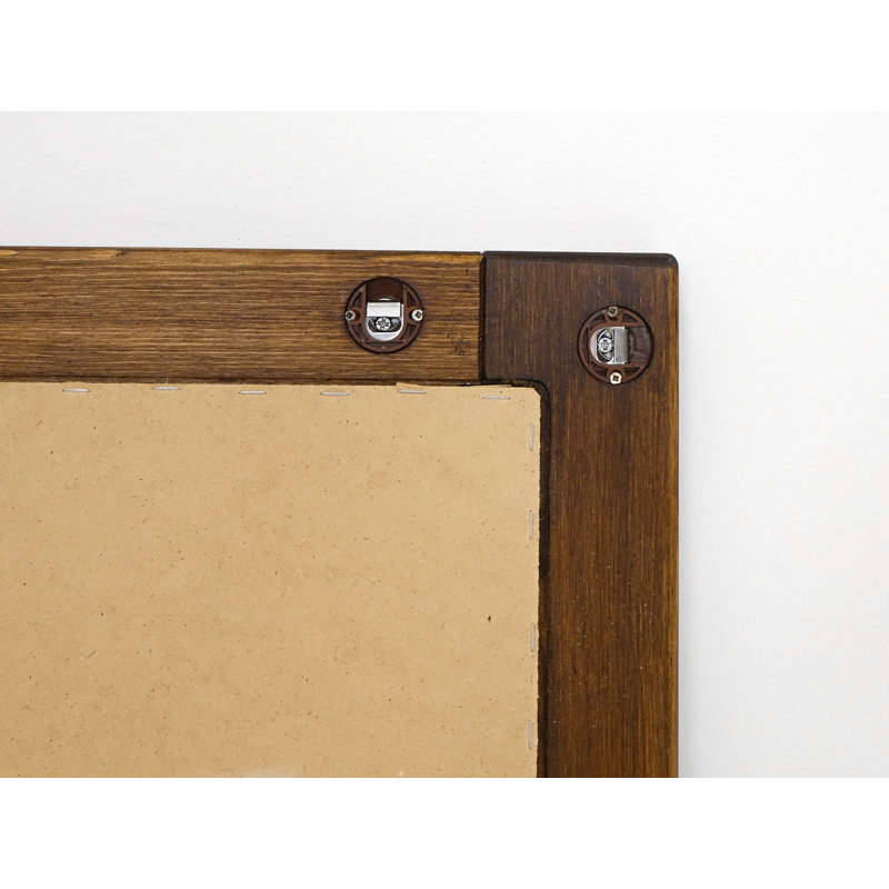 Broussard Wood Flat Mirror, 72cm H x 88cm W x 4cm D