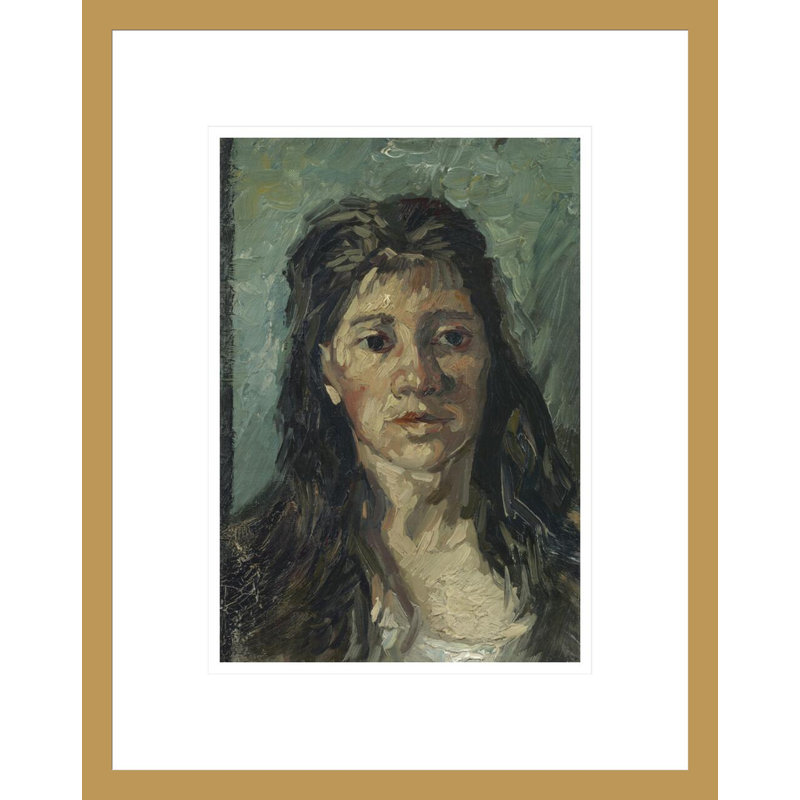 «Head of a Prostitute» par Vincent van Gogh, impression giclée encadrée, H 16,75 po x l 13,32 po