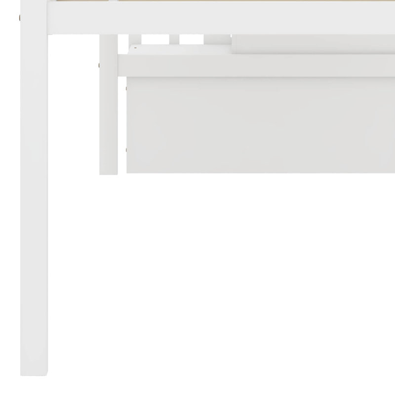 Lit mezzanine simple avec escalier, Blanc