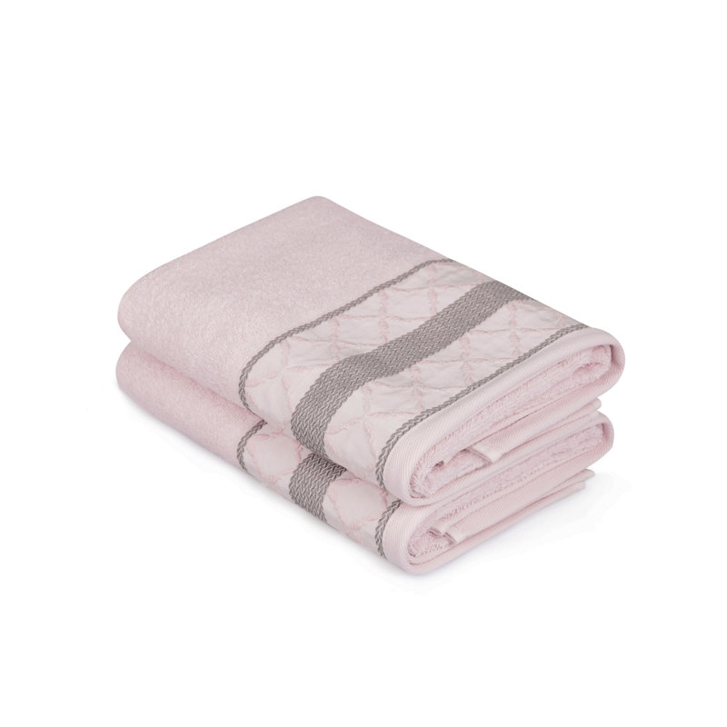Ensemble de 2 serviettes Liana Lale, Rose