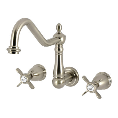 Kingston Brass Bel-Air Double-Handle 3-Hole Wall-Mount Kitchen Faucet
