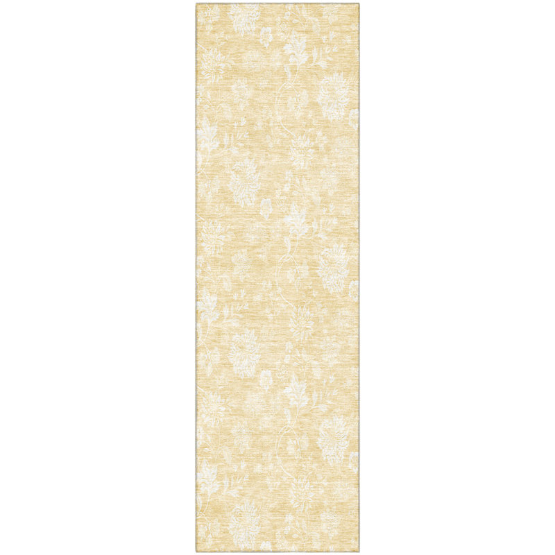 Premium Machine Washable Prisco Honey Rug, Runner 2'3" x 7'6"