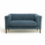 Causeuse moderne en tissu chenille de 58,27 pouces, canapé décoratif, avec coussin amovible, salon, bureau, salon, bleu