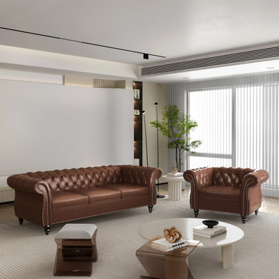 Addelina 2 - Piece Faux Leather Living Room Set
