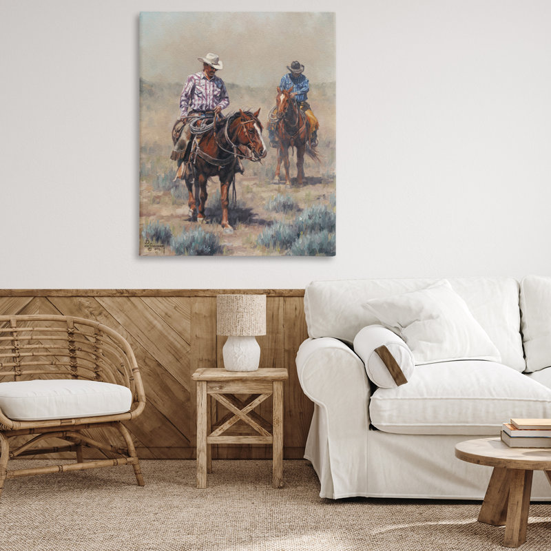 "Dust Bowl Cowboys", art mural par David Graham, H 48 po x l 36 po