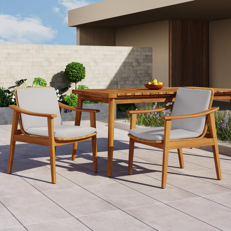 Ensemble de 2 chaises de patio, Gris