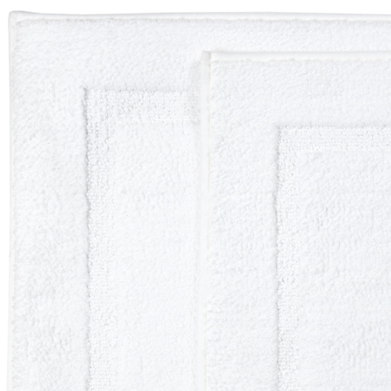 St Mortiz Microfiber Non-Slip Bath Rug, Bright White