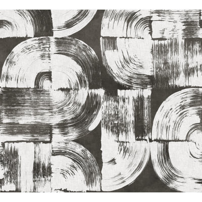 Murale gris anthracite Brushstrokes