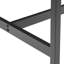Table de bar rustique brun 5 pièces - Panneau de particules et métal, conception structurelle solide, idéale pour les petits espaces, capacité de charge de 350 lb avec tabourets hauts, fabrication industrielle, zones d'assemblage facile