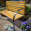 Lupine Metal and Wood Outdoor Garden Bench
