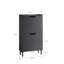 Rangement à chaussures 2 tiroirs pour petit espace, couloir, salon, noir, l 19,7 po x P 7,5 po x H 35,4 po-91094586-98918228-129911299