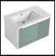 Ensemble de meuble-lavabo simple avec couvercle en céramique 35,60 po Strattanville