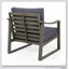 Fauteuil club d'extérieur en bois d'acacia avec coussins résistants à l'eau SAMWELL, durable et élégant pour le patio et le jardin