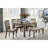 Brown Mix Color Bench With Fabric Upholstery And Wooden Frame For Dining Room 48" Long Wire Brushed Support-2128873515