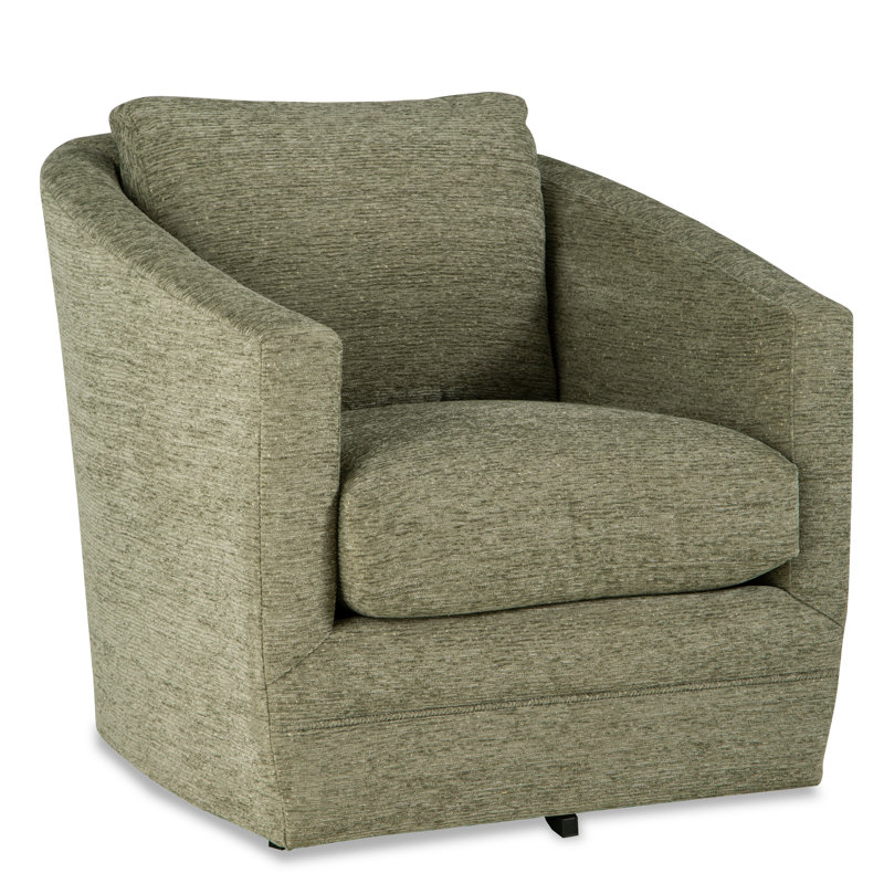 Fauteuil demi-tonneau pivotant en polyester de 35 po de largeur Mileva, Drusky Sand Performance