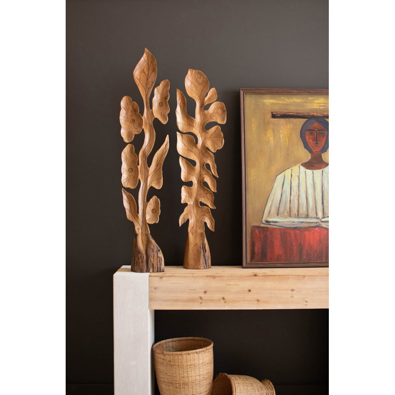  Botanical Vine Sculptures H 47 "Teakwood Brown