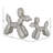 Porcelain Ceramic Balloon Dog Decorative Sculpture Set-51955249