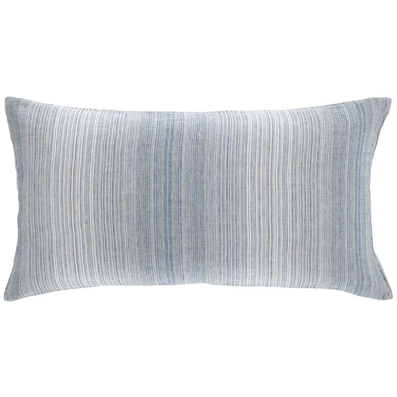 Sterling Stripe Linen Blue Sham, King