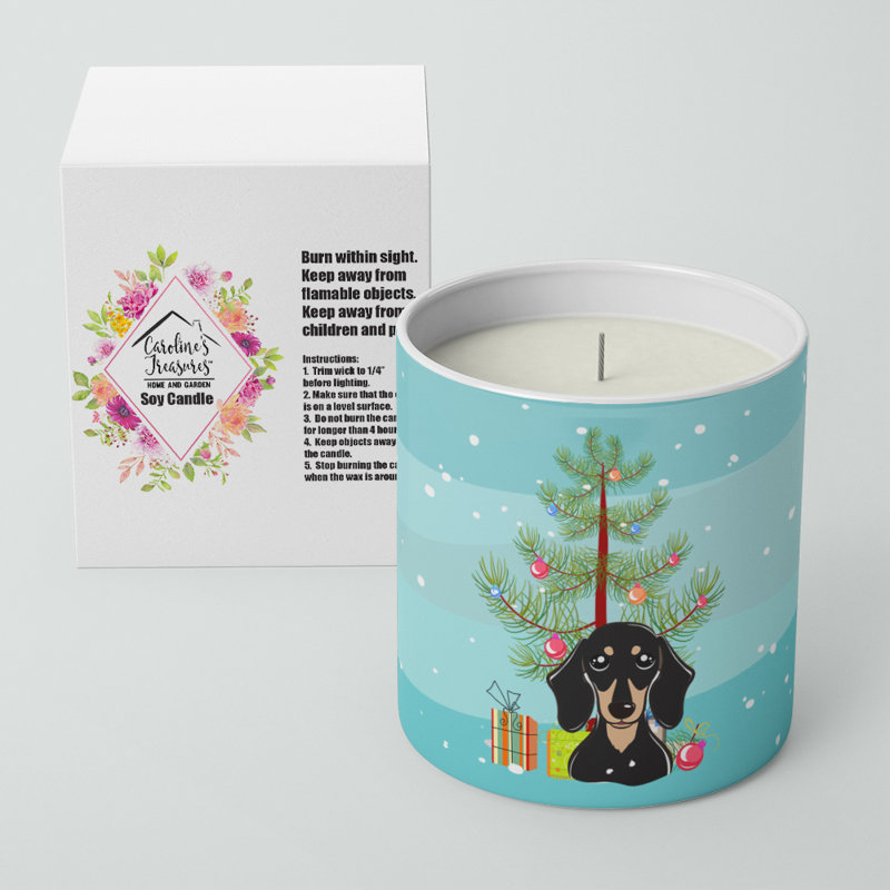 Pine / Christmas Tree Scented Jar Candle with Ceramic Holder