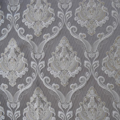 Tissu grand lit | Tissu damassé métallique traditionnel | Tissu de draperie et de rideau et tissu de revêtement