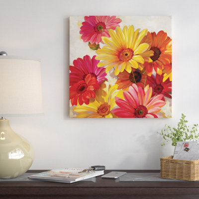 Marguerites pour spring, peinture sur toile tendue