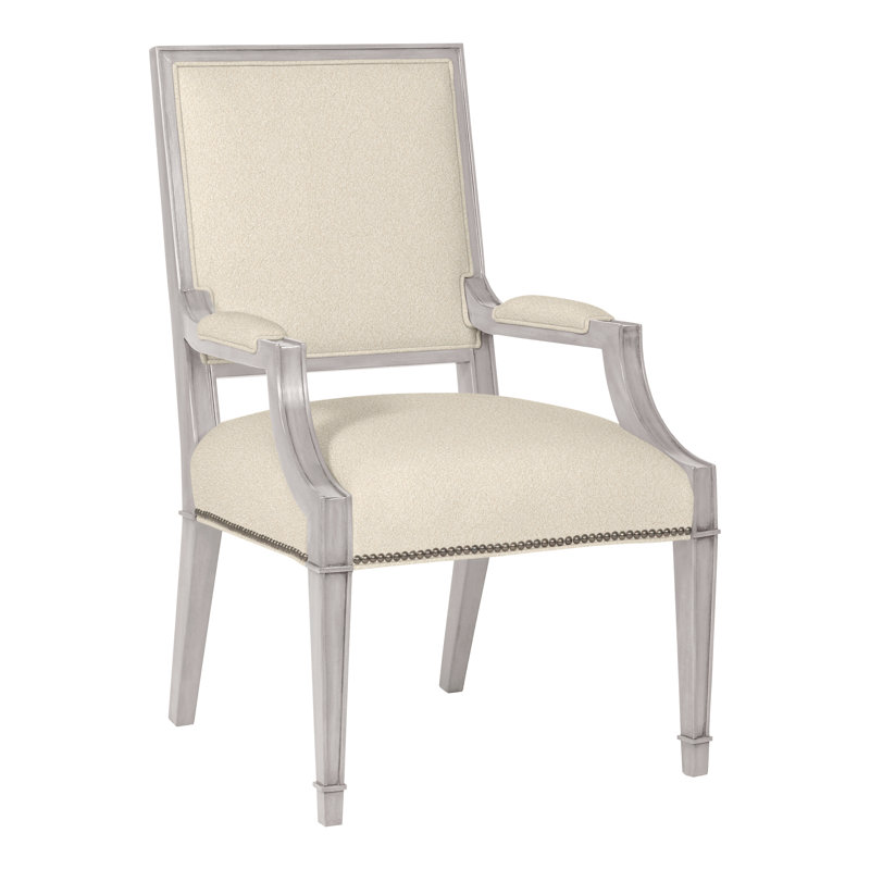 Michael Weiss Leighton Arm Chair, Dove Gray, Kimoni Natural, Yes