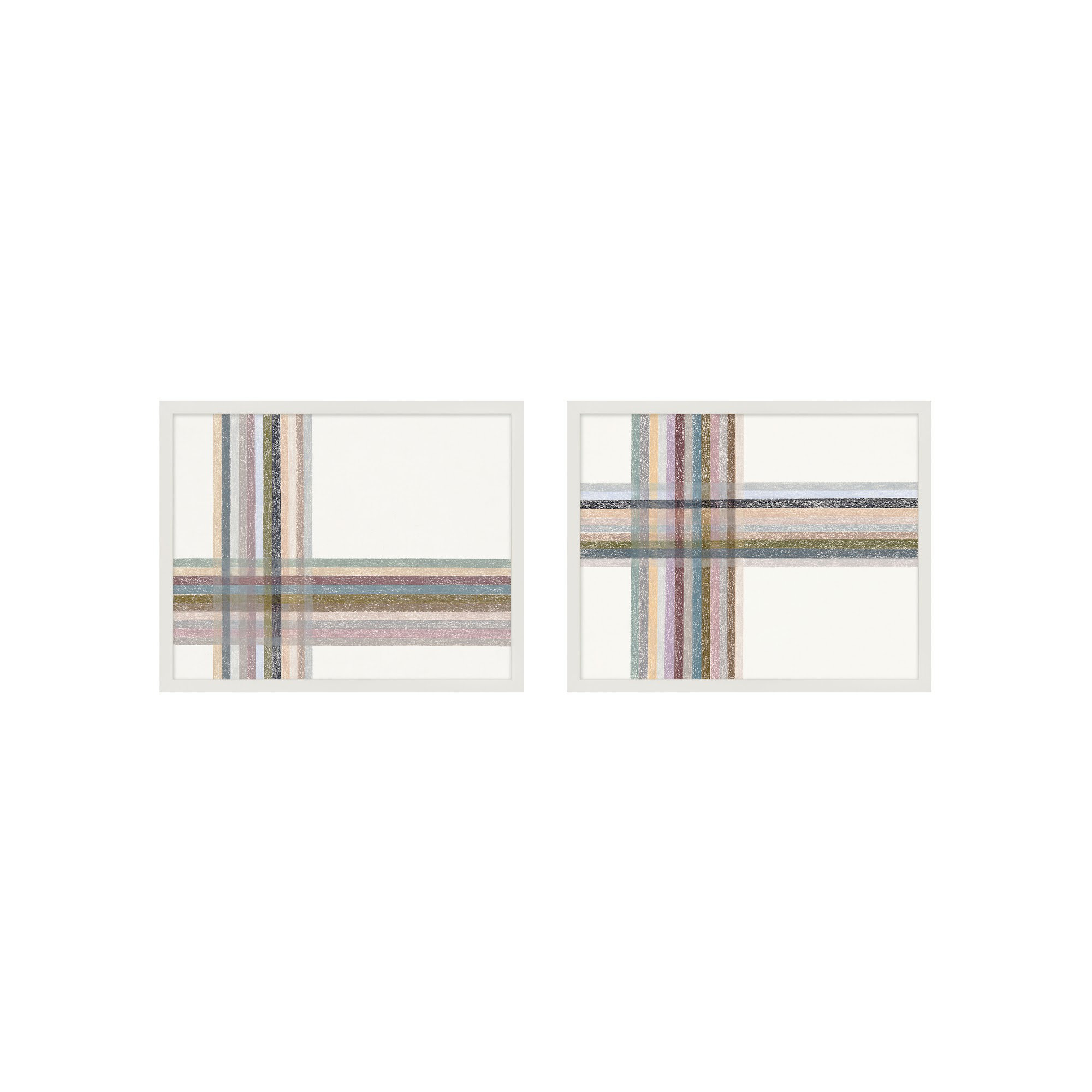 Lagos Untitled: Intersections, Horizontal by Beth James - Framed Wall Art, 30" W x 24" H, White Framed