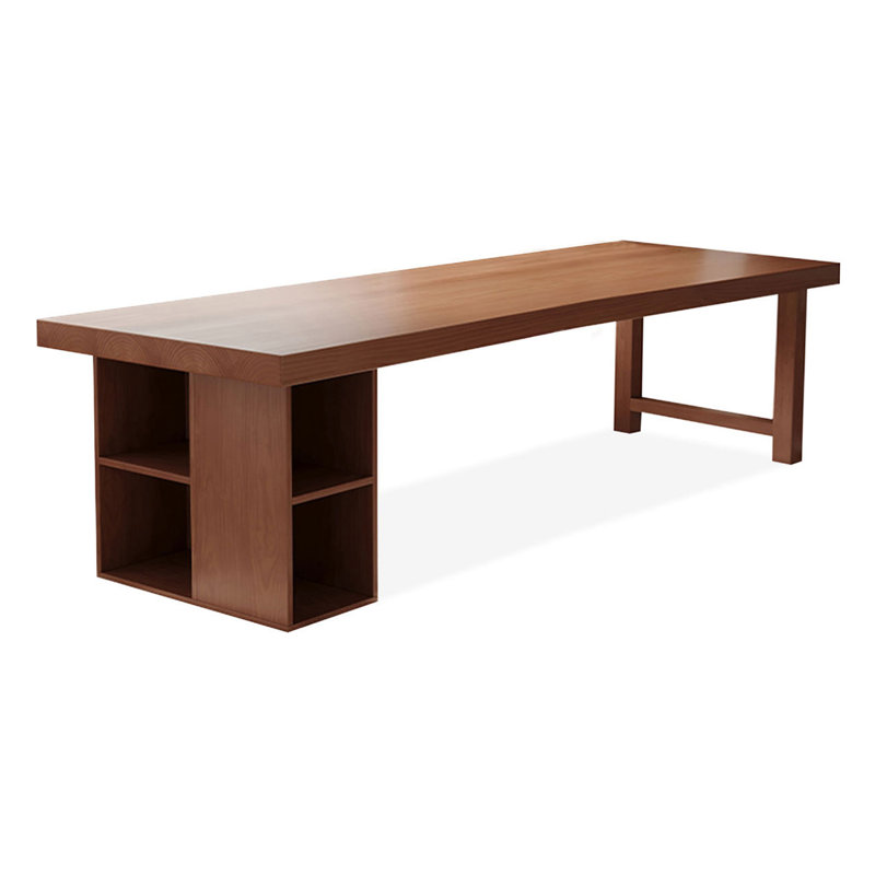 Bureaux rectangulaires en bois massif 78,74 "noyer, H 29,53 po x l 94,49 po x P 39,37 po