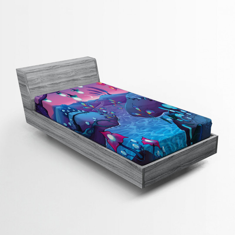 Microfiber Patterned Fitted Sheet, Twin Fitted Sheet