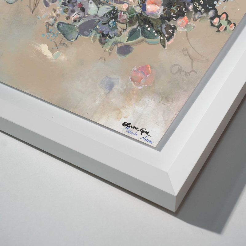 Oliver Gal Michaela Nessim - Under the Moon Abstract - Luxury Shadowbox Framed Wall Art, White, 31.5" H x 31.5" W