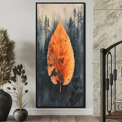Graziela Modern Amber Leave Harmony Of Autumn III - Leaves Wall Art for Living Room