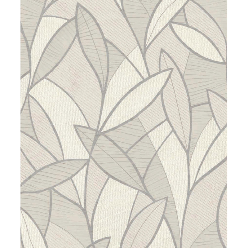 Double rouleau floral Yury, Blanc
