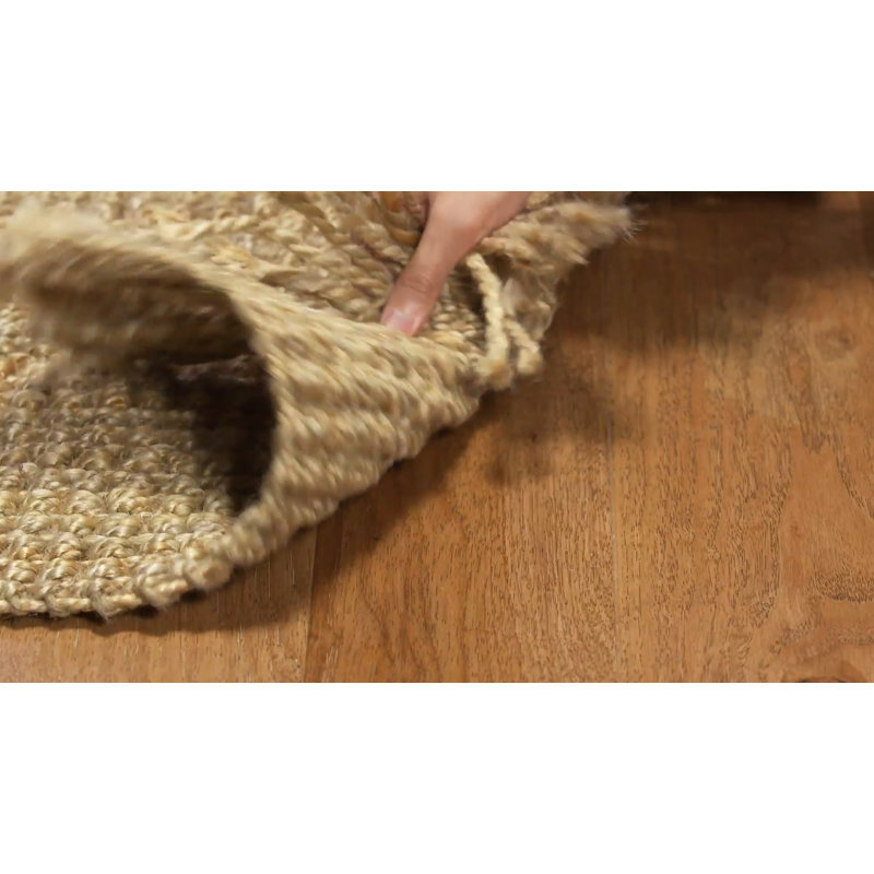 Natural Jute Handmade Flat Woven Rectangular Rug 5' x 8'