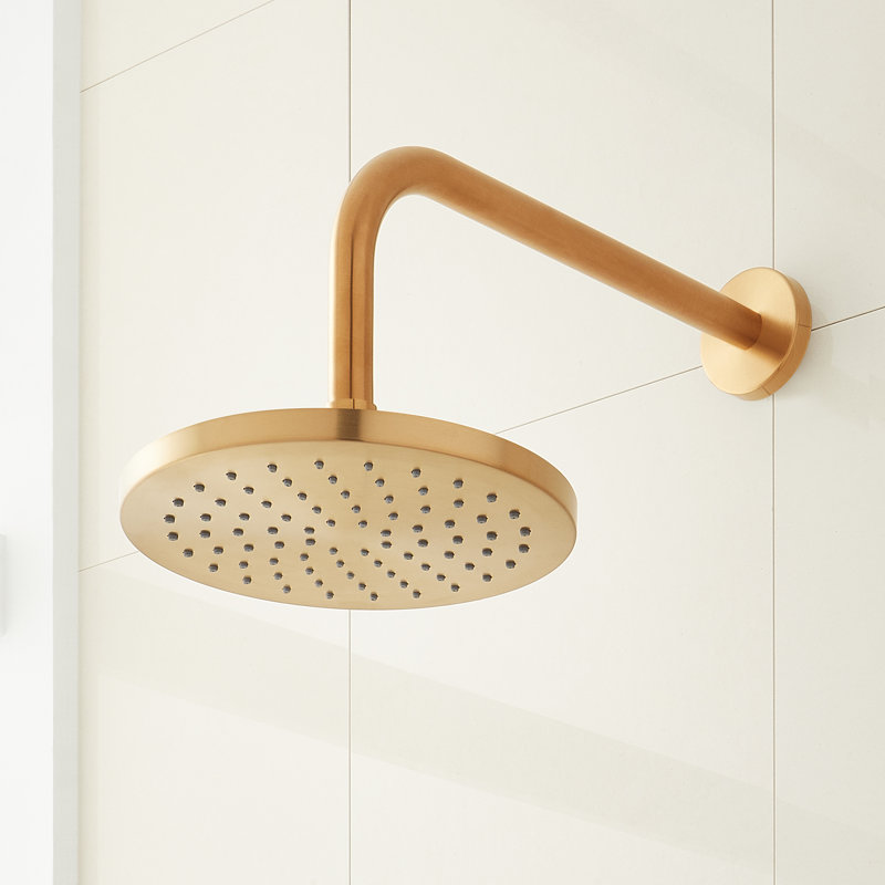 Drea Pressure Balance Shower System, Brushed Gold