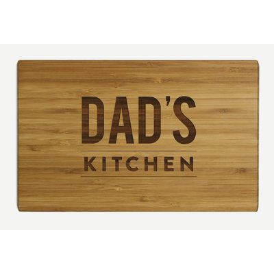 Koyal Wholesale "Dad's Kitchen" Bamboo Cutting Board