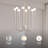 VidaLite Breeze 8-Light Matte White Chandelier, Textured Pendant Chandelier In Modern Coastal Style With Opal White Glass Shades, Included G9 LED Bulbs, Adjustable Hanging Length & Sloped Ceiling Adaptable