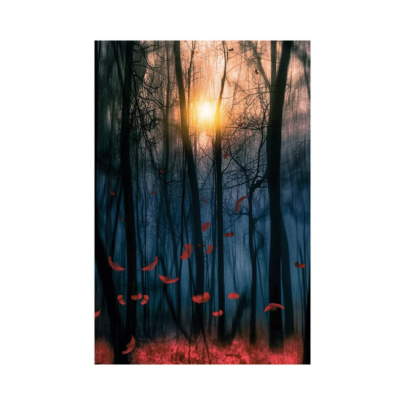 Red Feather Dance by Viviana Gonzalez - Wrapped Canvas Print, 30.48 cm H x 45.72 cm W
