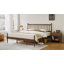 Lit Queen Size à quatre poteaux en bois massif avec fuseaux décoratifs, noyer noir, hauteur 120 cm (47,2 po).-1088943791-1335654251