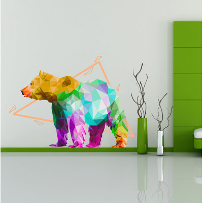 Adhésif décoratif ours polygonal