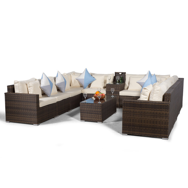 Yancey 5 Seater Rattan Corner Sofa Set