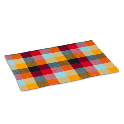 Alefiyah Cotton Plaid Rectangle Placemat