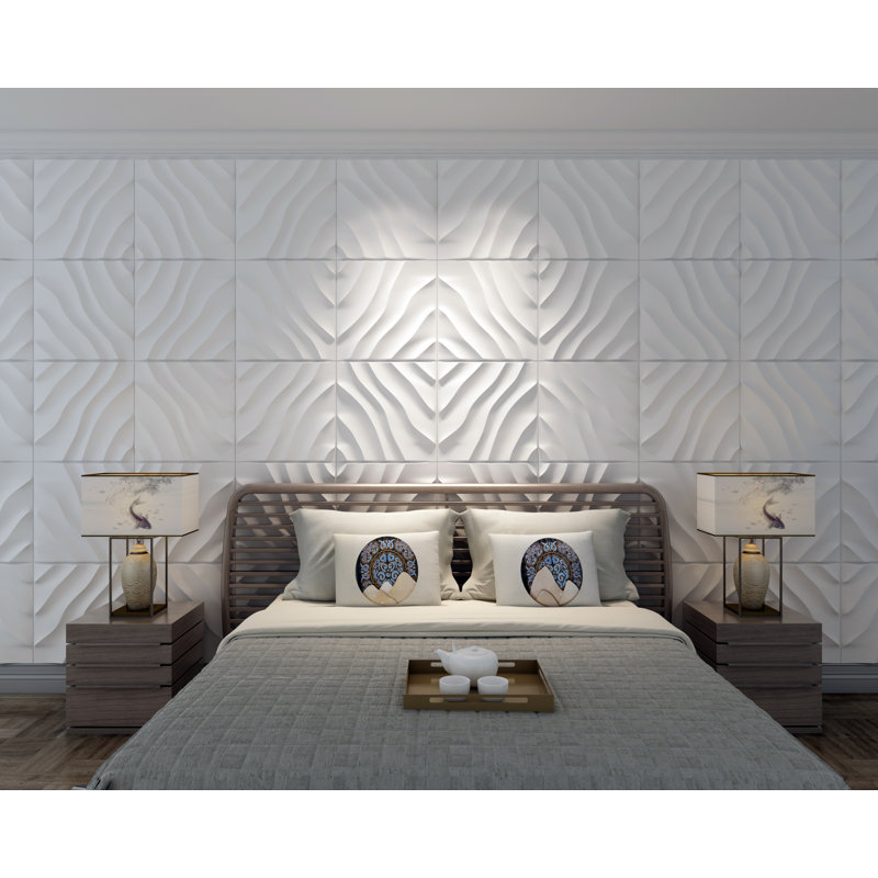 Panneau mural 3D blanc 19,7 po x 19,7 po Falkirk Ross (paquet de 5)