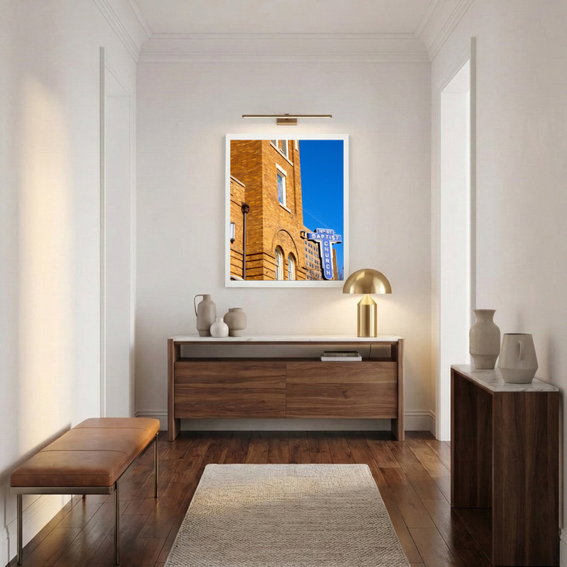 Good Good Black Art «Light On 16Th Street» par Sydney A. Foster, art mural encadré | 2021, promenades dans le sud, photographie de la 16th Street Baptist Church