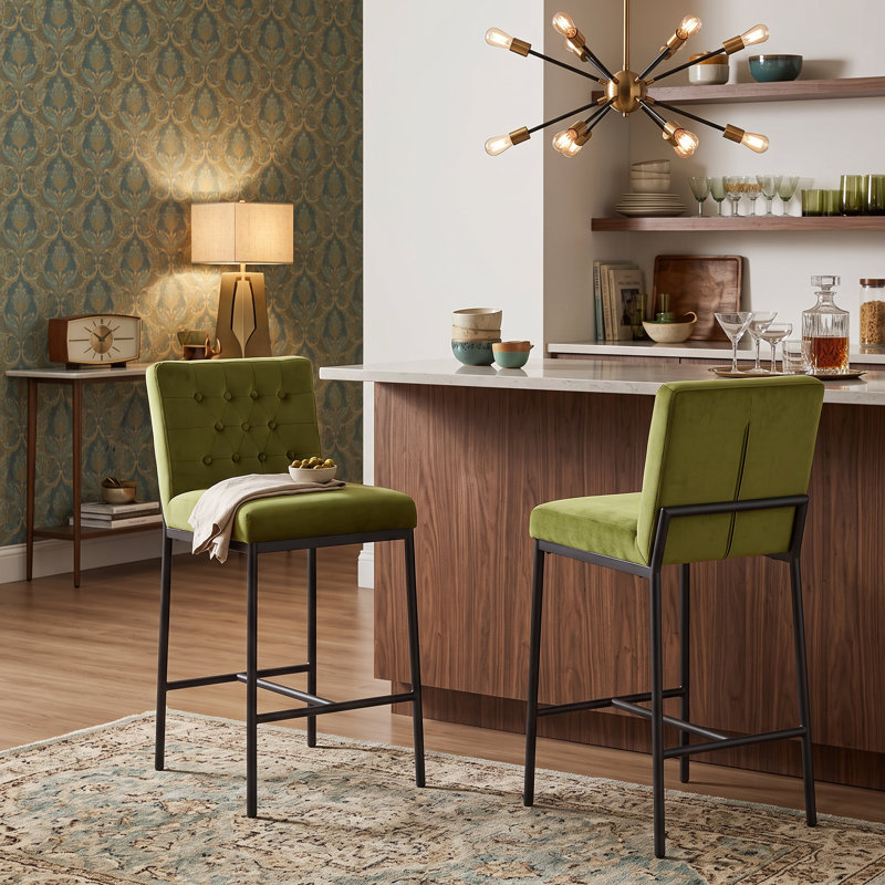 Tabouret de comptoir Modern, Vert olive