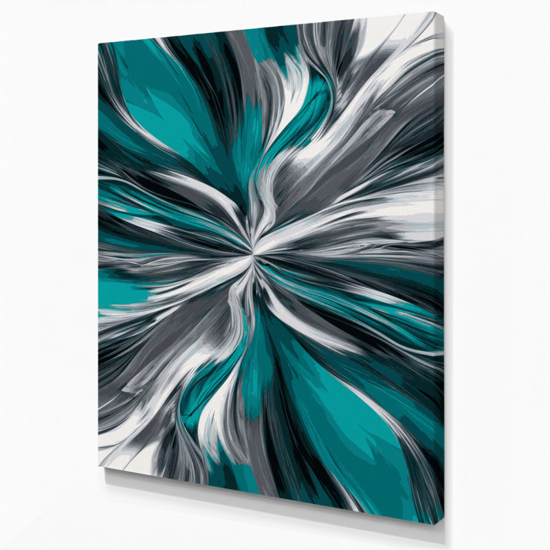 Art numérique sur toile 30 "Abstraction numérique", H 20 po x l 24 po