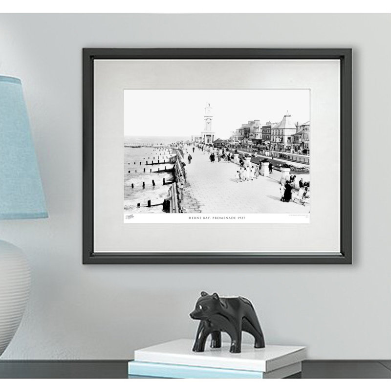 Herne Bay, Promenade 1927 by Francis Frith - Single Picture Frame Print, 28cm H x 36cm W x 2.3cm D